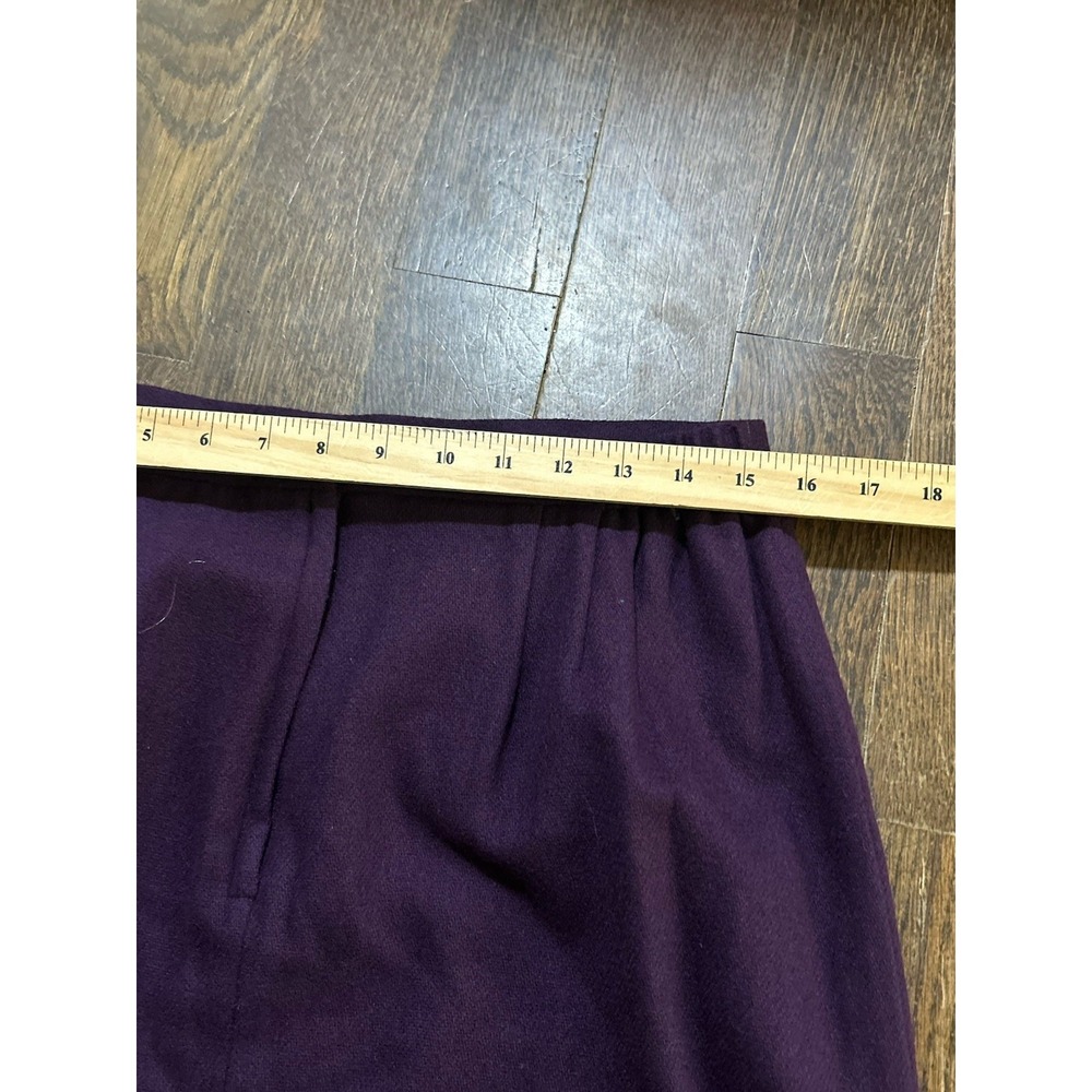 Worthington Womens Skirt Sz 16 Purple 100% Pure Wool Business Casual Preppy NWT - Picture 3 of 8